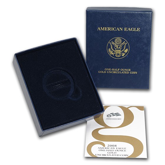 OGP Box & COA - 2008 (W) 1/2 oz Burnished Gold American Eagle OGP Box & COA - 2008 (W) 1/2 oz Burnished Gold American Eagle